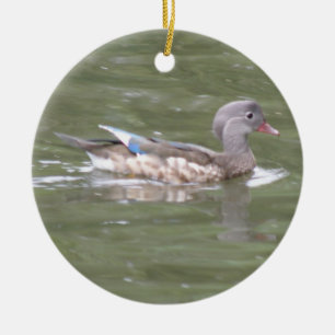 Ornamento De Cerâmica Pato no Lago Costume Aniversário