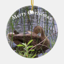 Ornamento De Cerâmica Pato Preening nos Leeds