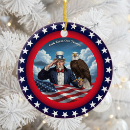 Ornamento De Cerâmica Patriotismo Americano Clássico