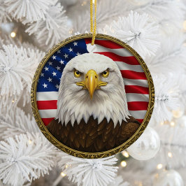 Ornamento De Cerâmica Patriotismo Americano Clássico
