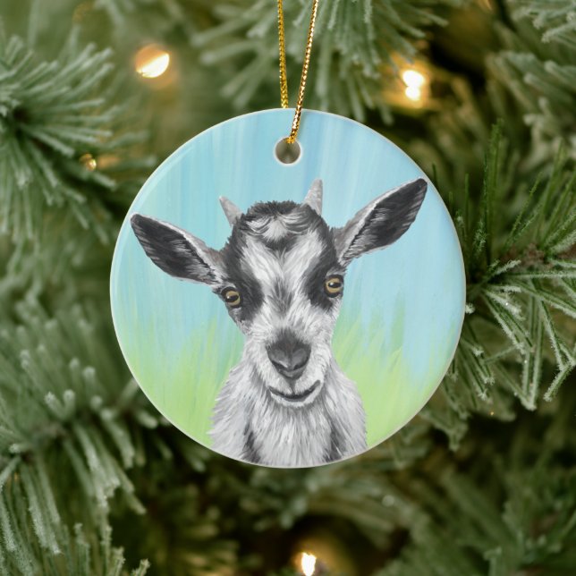 Ornamento De Cerâmica Patty Goat Ornament (Árvore)
