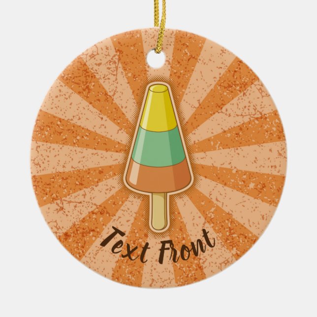 Ornamento De Cerâmica Pau de Sorbet em Forma de Cone (Frente)