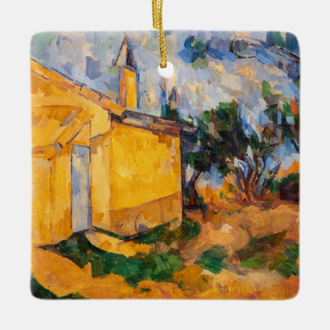 Ornamento De Cerâmica Paul Cezanne - Le Cabanon de Jourdan (Frente)