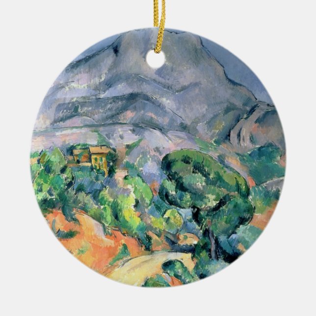 Ornamento De Cerâmica Paul Cezanne | Mont Sainte-Victoire, 1900 (Frente)