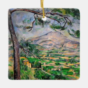 Ornamento De Cerâmica Paul Cezanne - Mont Sainte-Victoire e pinheiro Gra