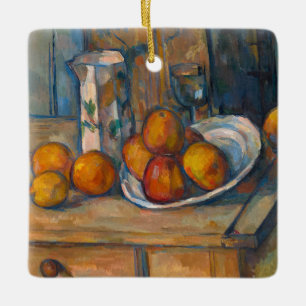 Ornamento De Cerâmica Paul Cezanne - Natureza Morta com Jarro de Leite e