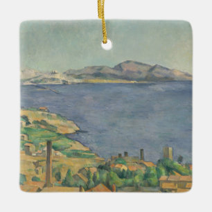 Ornamento De Cerâmica Paul Cezanne   o golfo de Marselha visto de L