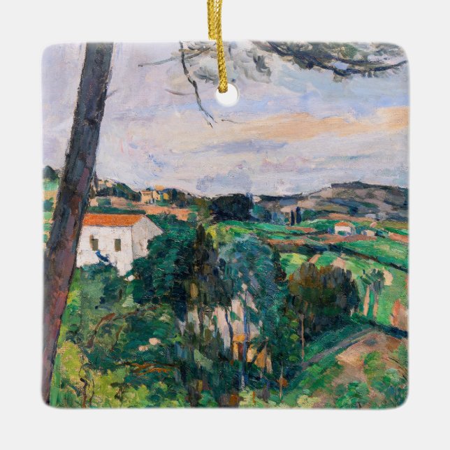 Ornamento De Cerâmica Paul Cezanne - Pine tree em Estaque (Frente)