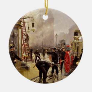 Ornamento De Cerâmica Paul Fischer: Um incêndio em Kultorvet