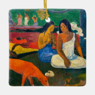 Ornamento De Cerâmica Paul Gauguin - Árearea / O Cachorro Vermelho