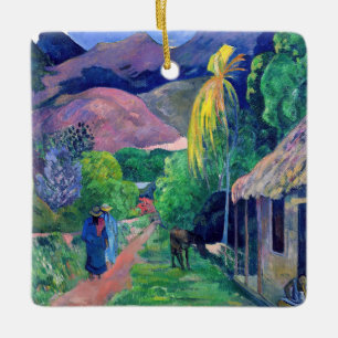 Ornamento De Cerâmica Paul Gauguin - Rua em Tahiti