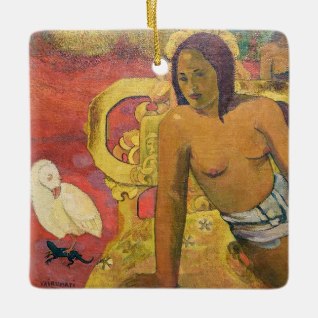Ornamento De Cerâmica Paul Gauguin - Vairumati (Frente)