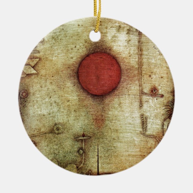 Ornamento De Cerâmica Paul Klee Ad Marginem Painting (Frente)