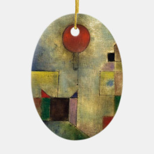 Ornamento De Cerâmica Paul Klee Red Balloon