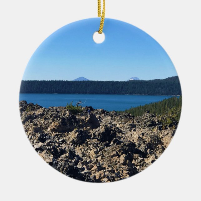 Ornamento De Cerâmica Paulina Lake, OR (Frente)