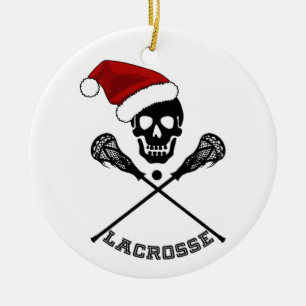 Ornamento De Cerâmica Paus de Lacrosse Natal