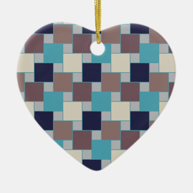 Ornamento De Cerâmica Pavão na praia (Frente)