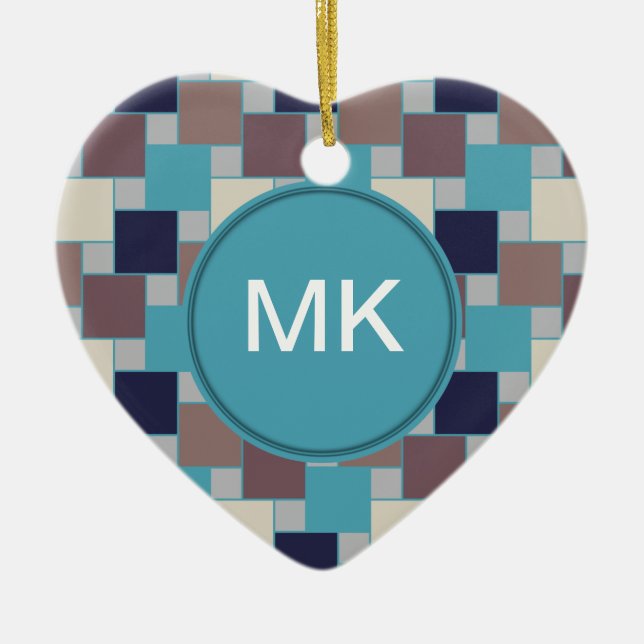 Ornamento De Cerâmica Pavão na praia (Frente)