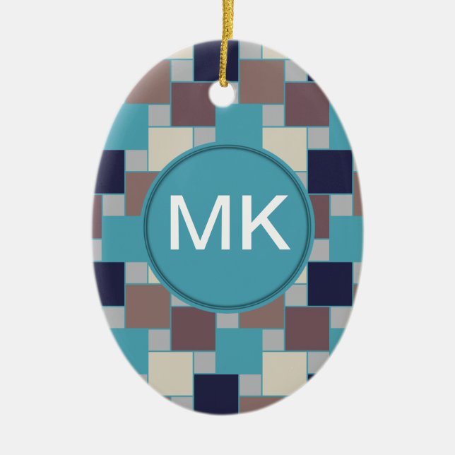 Ornamento De Cerâmica Pavão na praia (Frente)