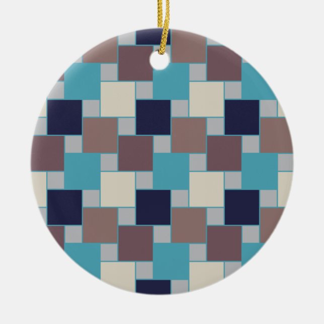 Ornamento De Cerâmica Pavão na praia (Frente)