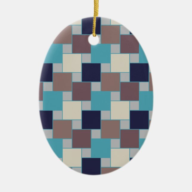 Ornamento De Cerâmica Pavão na praia (Frente)