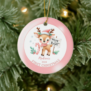 Ornamento De Cerâmica Pavial Personalizado Vestido Natal