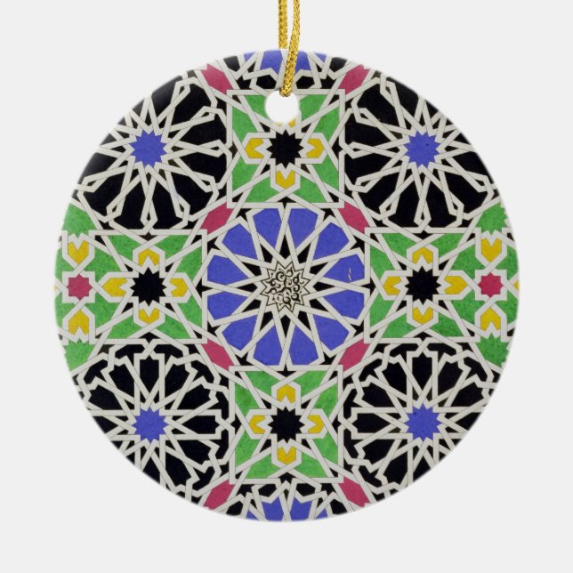 Ornamento De Cerâmica Pavimento de mosaico no vestuario da sultão (Frente)