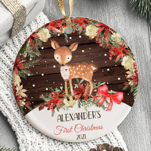 Ornamento De Cerâmica Pavimento de veados de ovelha de Natal