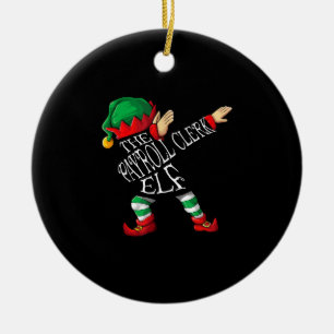 Ornamento De Cerâmica payroll elf christmas xmas payroll manager
