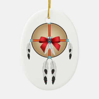 Ornamento De Cerâmica Paz aqui na terra, Ojibwe