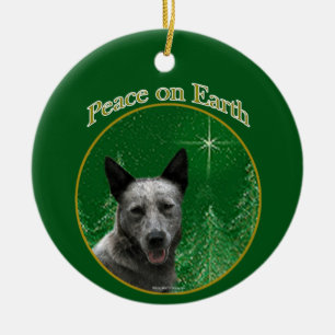 Ornamento De Cerâmica Paz de Cão de Bovinos Australiano