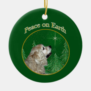 Ornamento De Cerâmica Paz de Cocker Spaniel