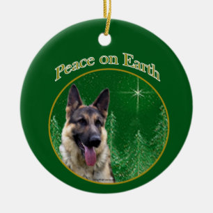 Ornamento De Cerâmica Paz de german shepherd