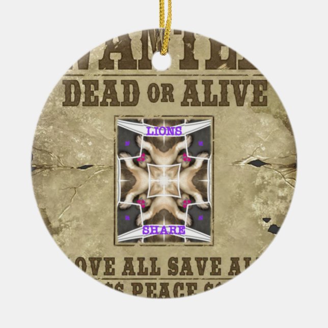 Ornamento De Cerâmica Paz desejada (Frente)