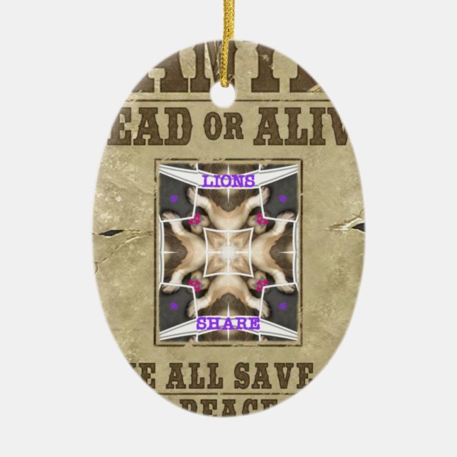 Ornamento De Cerâmica Paz desejada (Frente)