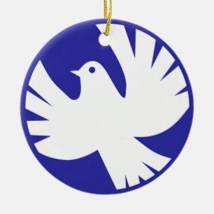 ORNAMENTO DE CERÂMICA PEACE DOVE
