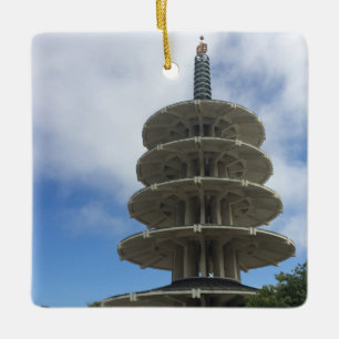 Ornamento De Cerâmica Peace Pagoda
