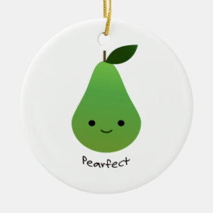 Ornamento De Cerâmica Pearfect Cute Kawaii Pear