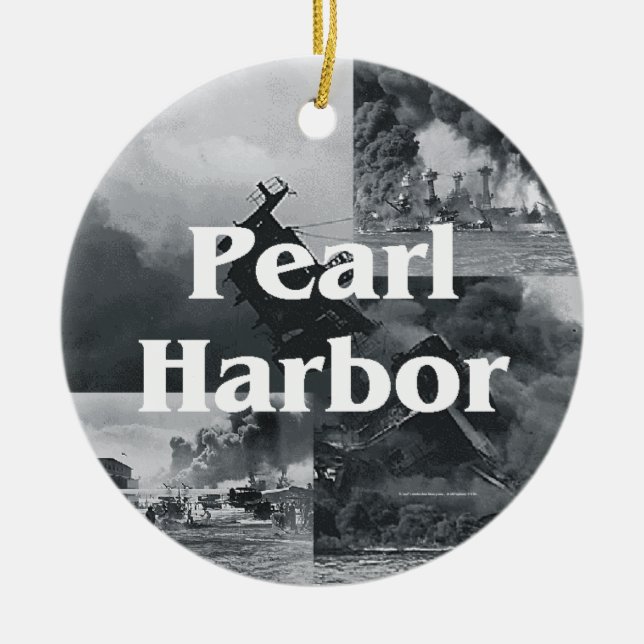 Ornamento De Cerâmica Pearl Harbor de ABH (Frente)