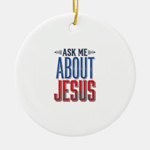 Ornamento De Cerâmica Peça-me Sobre Jesus Camisa Vintage Design Cristão 