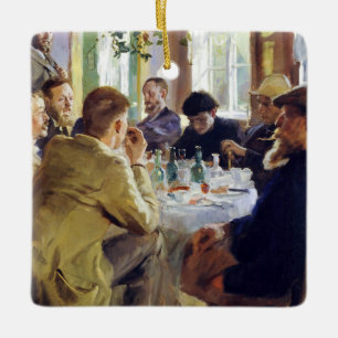 Ornamento De Cerâmica Peder Severin Kroyer - Hora do almoço