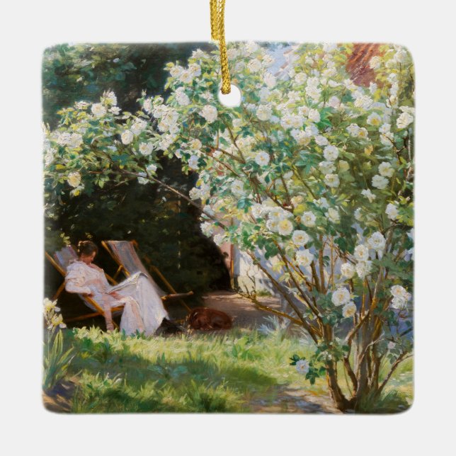 Ornamento De Cerâmica Peder Severin Kroyer - Rosas (Frente)