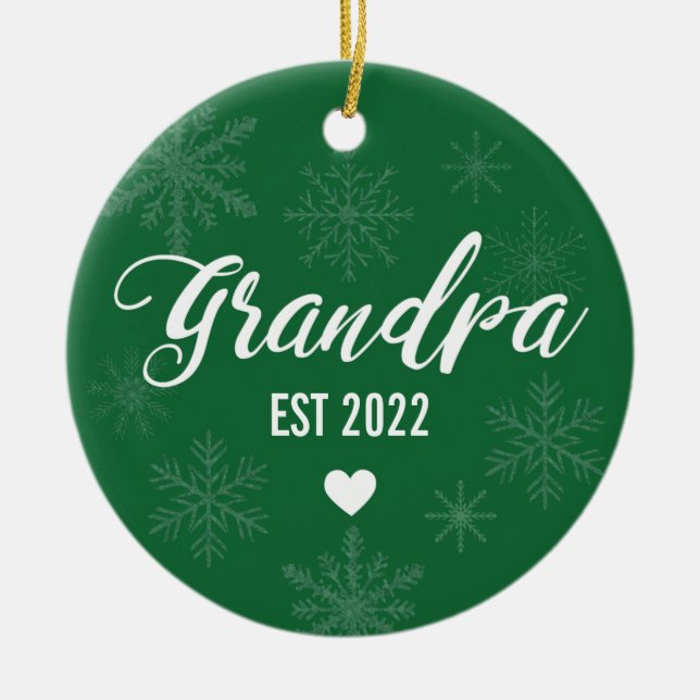 Ornamento De Cerâmica Pedido de Pai do avô (Frente)