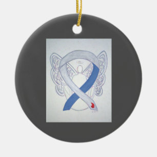 Ornamento De Cerâmica Pedidos de anjo do IDDM para sensibilização à d