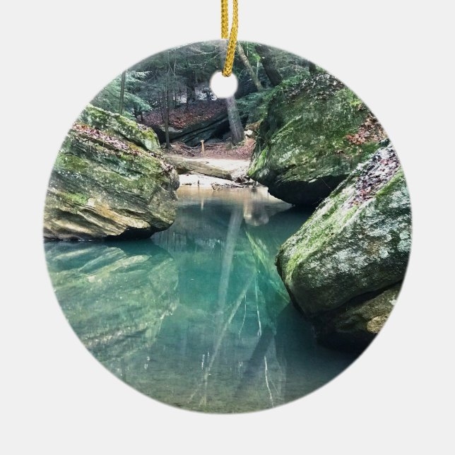 Ornamento De Cerâmica Pedregulhos das colinas de Hocking (Frente)