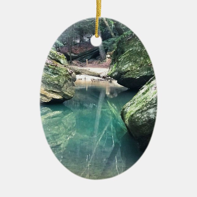 Ornamento De Cerâmica Pedregulhos das colinas de Hocking (Frente)