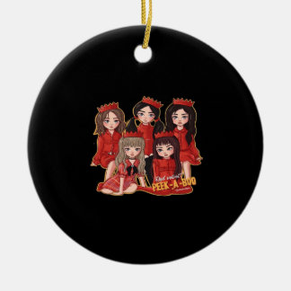 Ornamento De Cerâmica Peekaboo Cozy Autumn