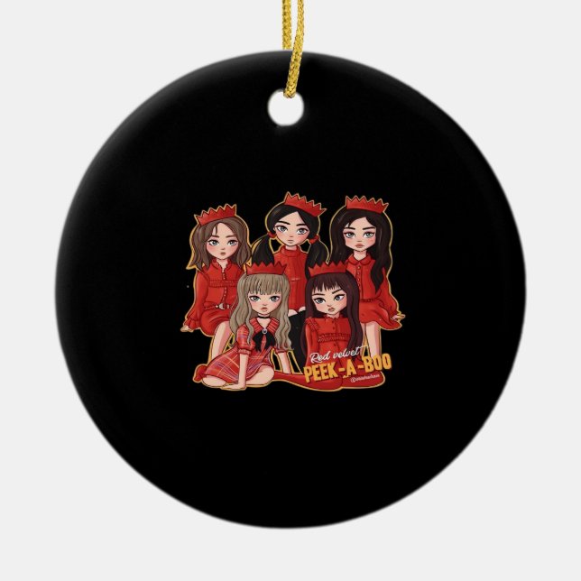 Ornamento De Cerâmica Peekaboo Cozy Autumn (Frente)