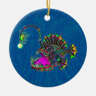 Ornamento De Cerâmica Peixe-Anglas Elétrico