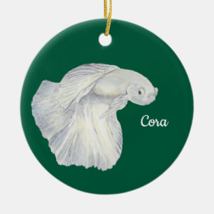 Ornamento De Cerâmica Peixe Betta